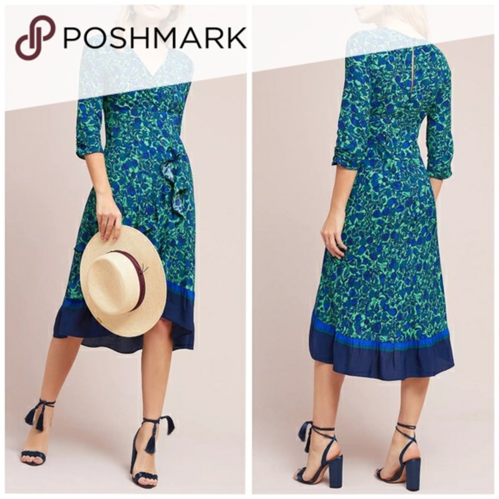 Anthropologie/ Maeve Midi Wrap Dress